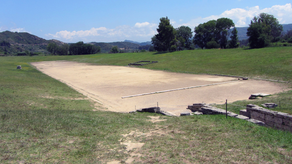 image of the first ever olympic running track